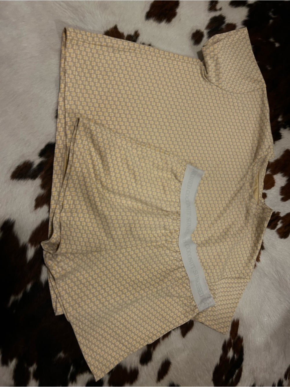 Women’s Soft Yellow Printed Pajama Set